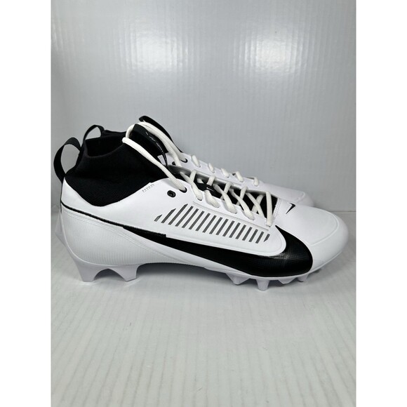 Size 15 Wide Nike Vapor Edge Pro 360 2 Carbon Football Cleats Mens White Black - Picture 1 of 7